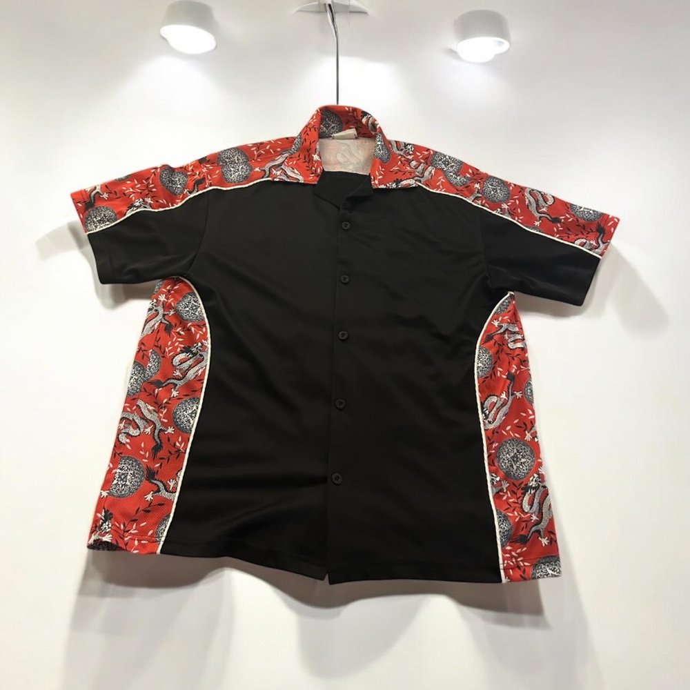 Third Rail Button Button Up Shirt Vintage 90s Men L Mesh Style Front Hawaiian